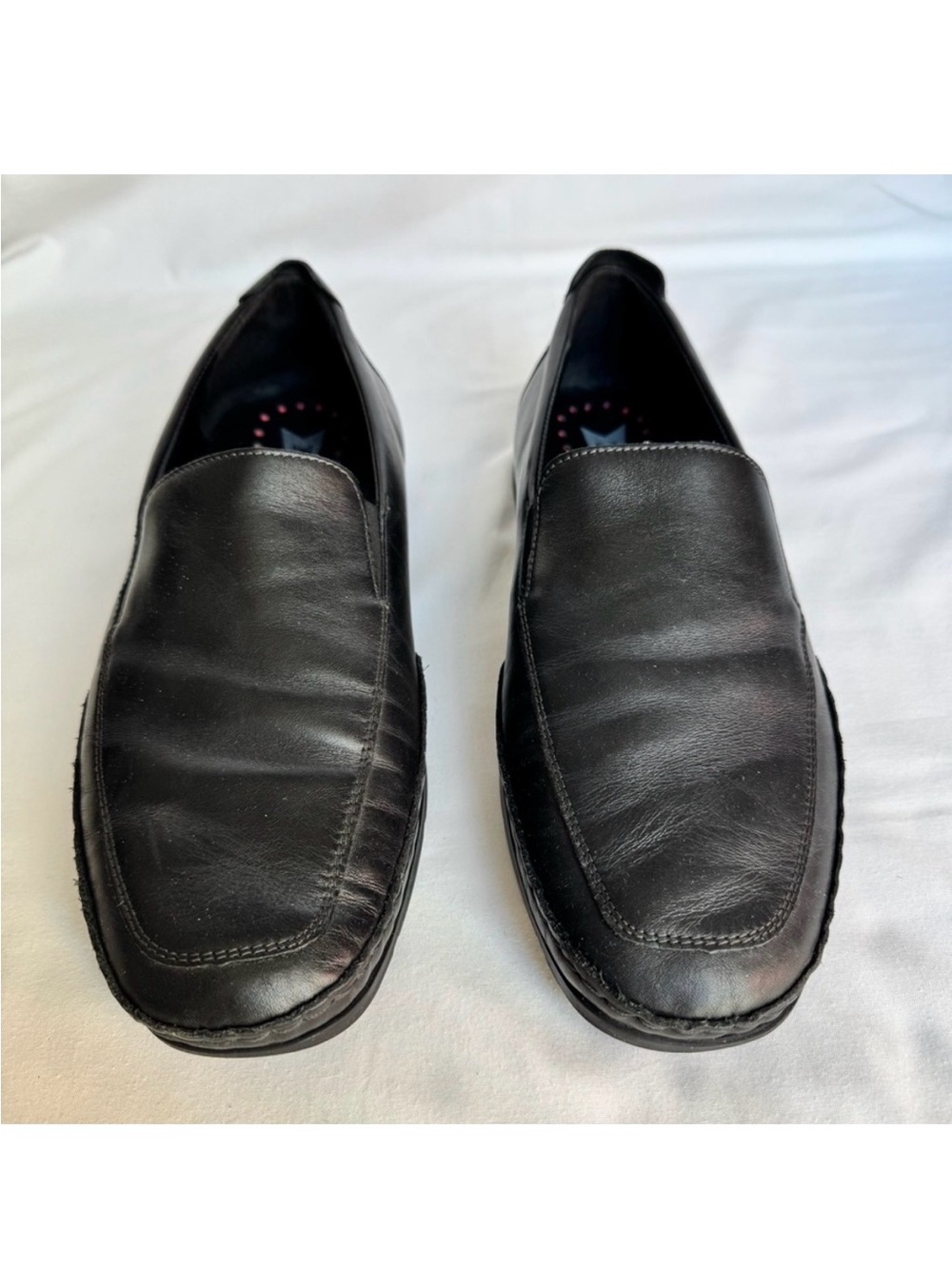 MEPHISTO Baduard Black Leather Slip-On Loafers Shoes Men's 10.5